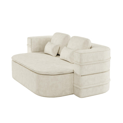 GDFStudio - Divano letto pieghevole Willoughby Chenille con coperta multifunzionale