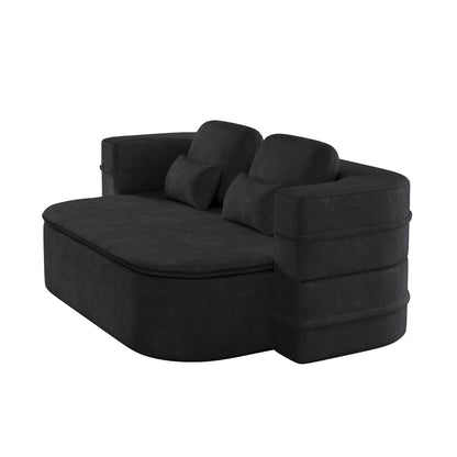 GDFStudio - Divano letto pieghevole Willoughby Chenille con coperta multifunzionale