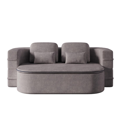 GDFStudio - Divano letto pieghevole Willoughby Chenille con coperta multifunzionale