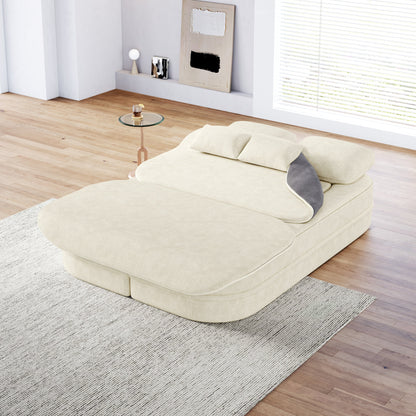 GDFStudio - Divano letto pieghevole Willoughby Chenille con coperta multifunzionale