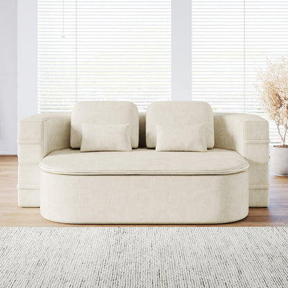 GDFStudio - Divano letto pieghevole Willoughby Chenille con coperta multifunzionale