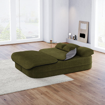 GDFStudio - Divano letto pieghevole Willoughby Chenille con coperta multifunzionale