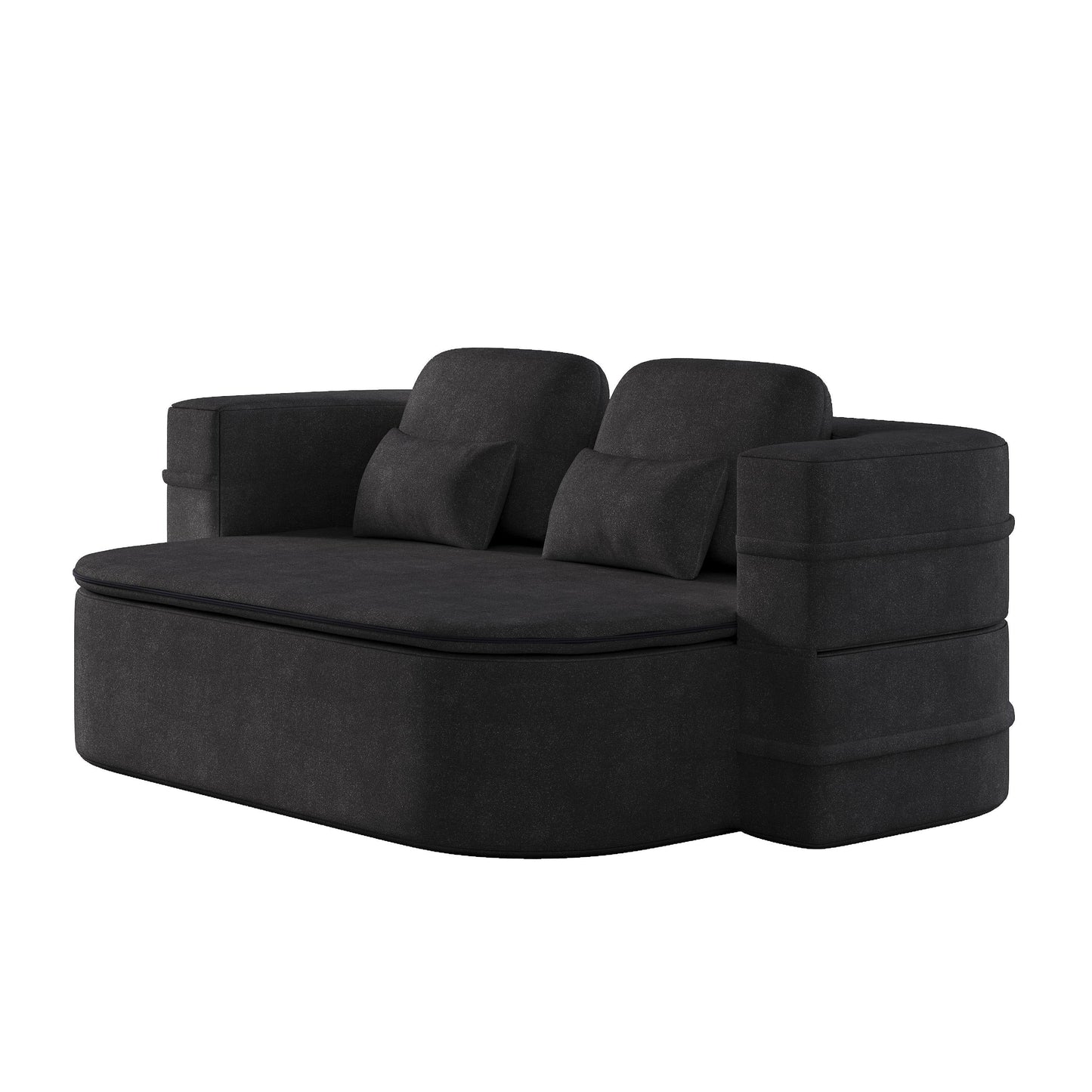 GDFStudio - Divano letto pieghevole Willoughby Chenille con coperta multifunzionale