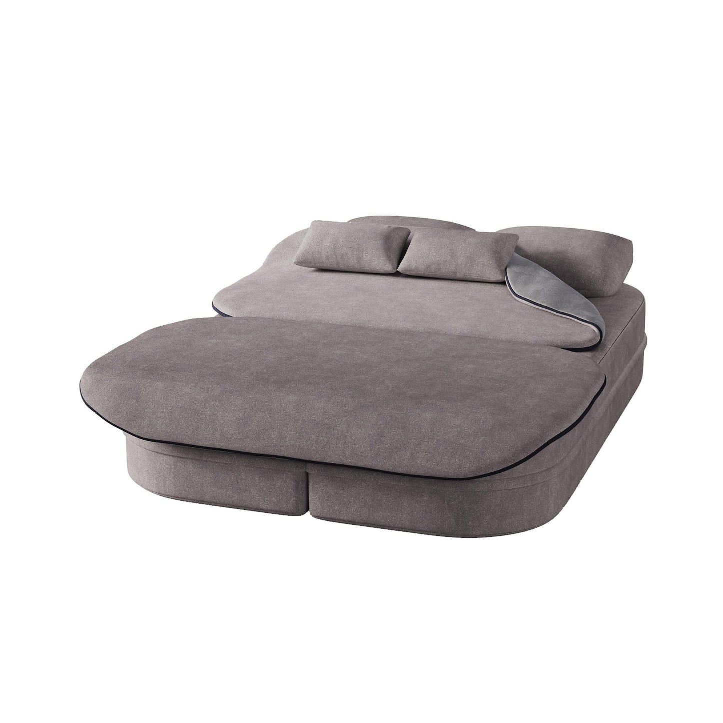 GDFStudio - Divano letto pieghevole Willoughby Chenille con coperta multifunzionale