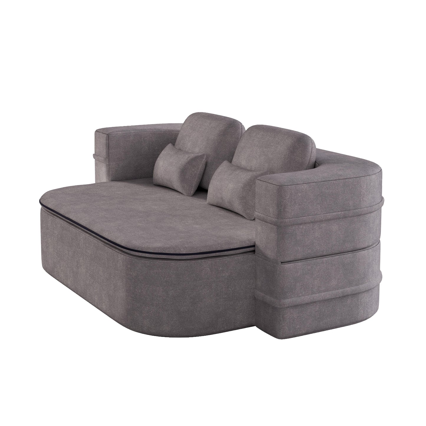 GDFStudio - Divano letto pieghevole Willoughby Chenille con coperta multifunzionale