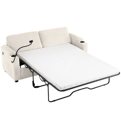 GDFStudio Emily Divano letto multifunzionale convertibile in velluto a coste per piccoli spazi