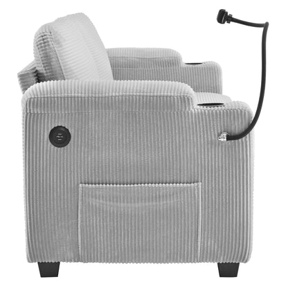 GDFStudio Emily Divano letto multifunzionale convertibile in velluto a coste per piccoli spazi