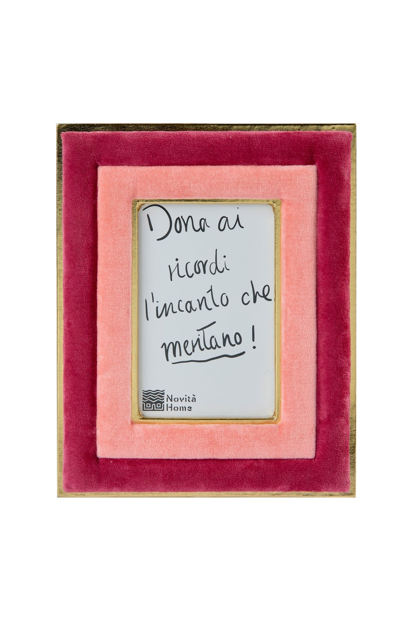 Eibsee - Porta Foto In Velluto Corallo/Rosa Scuro Piccola