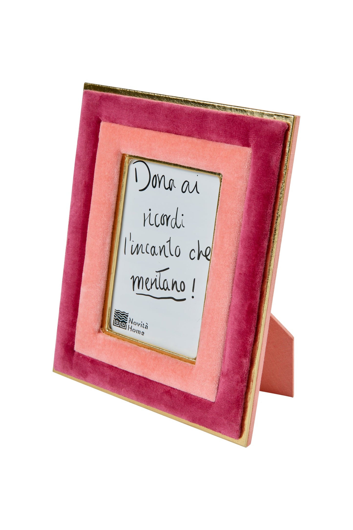 Eibsee - Porta Foto In Velluto Corallo/Rosa Scuro Piccola