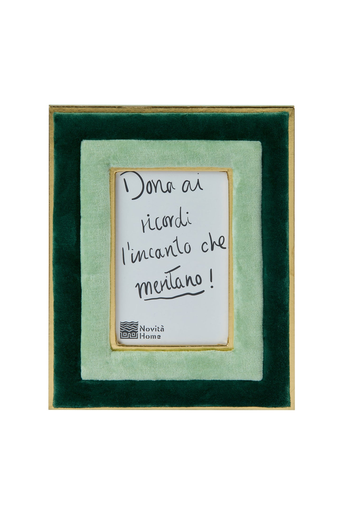 Eibsee - Porta Foto In Velluto Verde Chiaro/Verde Scuro Piccola