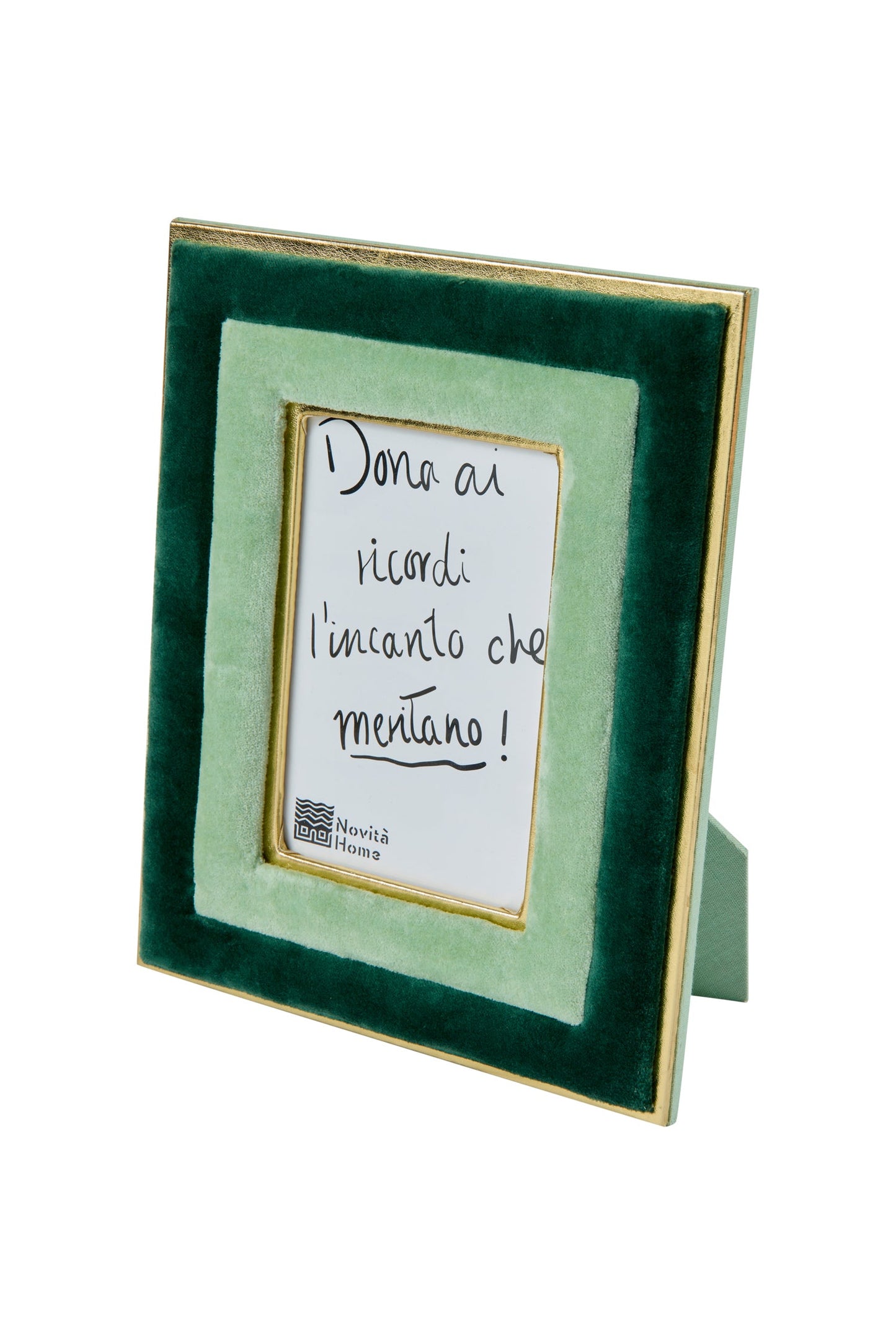 Eibsee - Porta Foto In Velluto Verde Chiaro/Verde Scuro Piccola