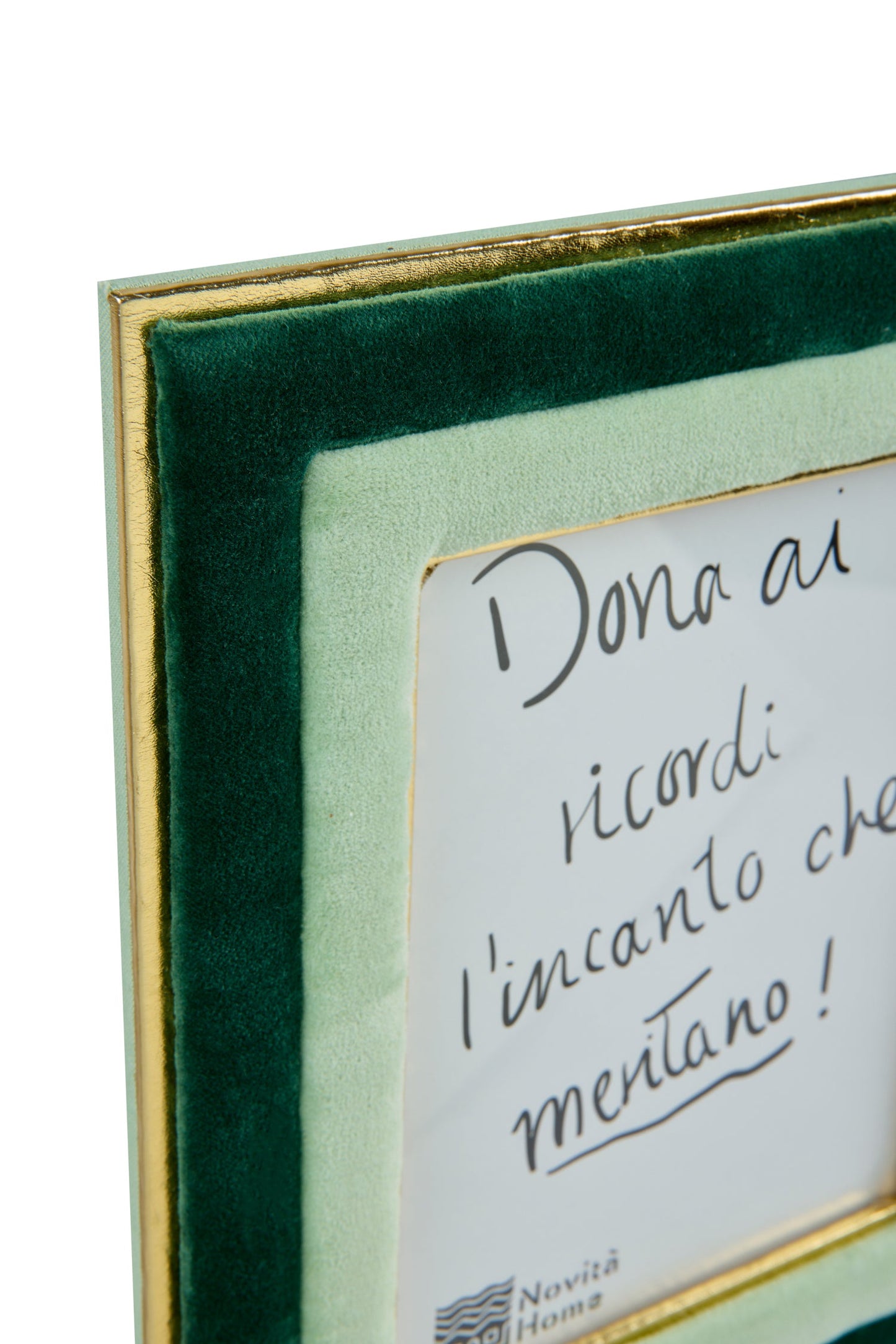 Eibsee - Porta Foto In Velluto Verde Chiaro/Verde Scuro Grande