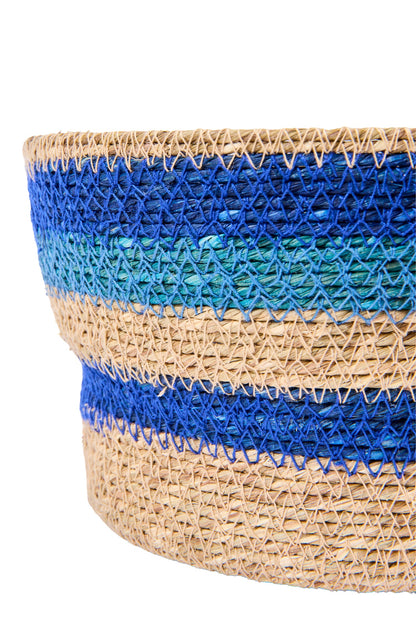 Hongi - Cesta Colori Beige E Azzurro