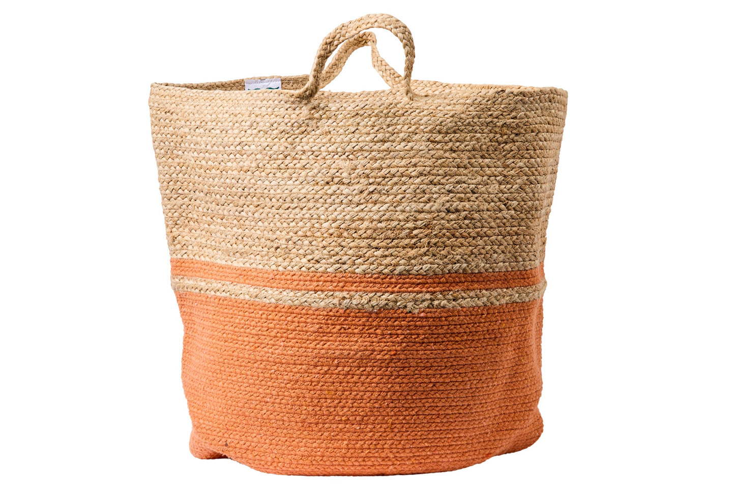 Santa Cruz - Cesta Arancione E Beige Con Manici Con Nappina