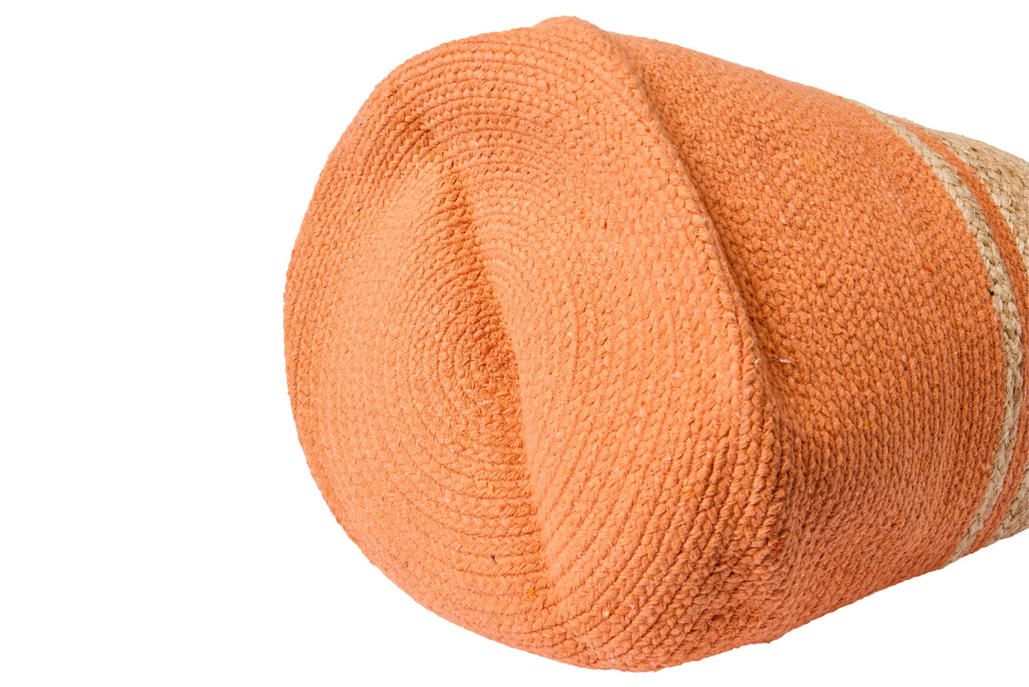 Santa Cruz - Cesta Arancione E Beige Con Manici Con Nappina