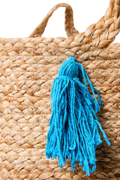 Santa Cruz - Cesta Marrone Azzurra Con Nappina