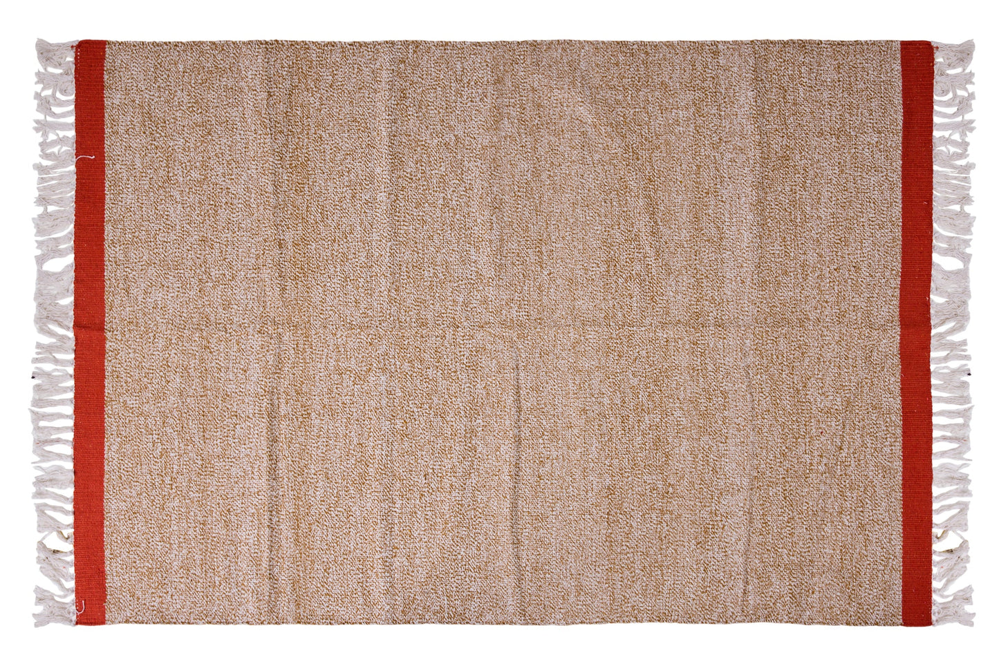 Kurumayama - Tappeto Arancio 140X200 Cotone Melange Con Bordo