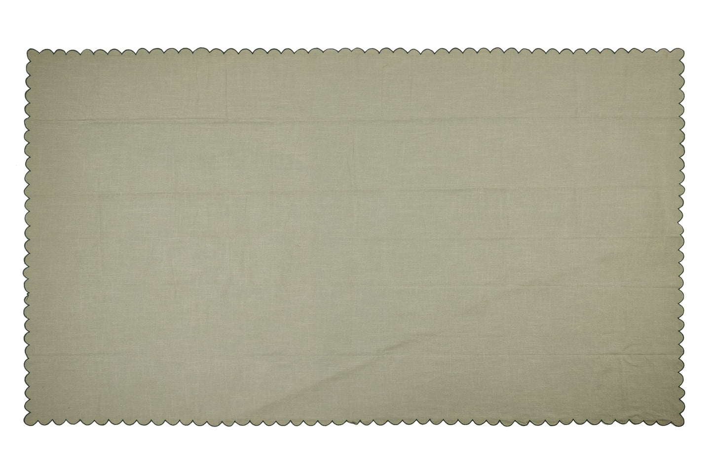 Bonneval - Tovaglia Verde 150X300 Cotone Con Bordo Smerlato