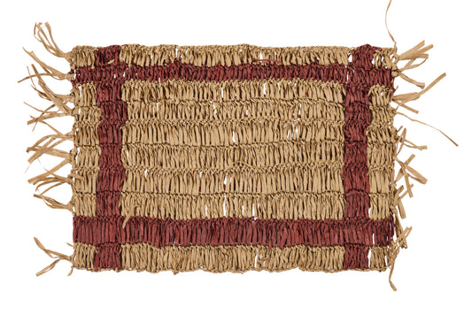 Marrakech - Tovaglietta Rafia Striscia Terra Set 1/2