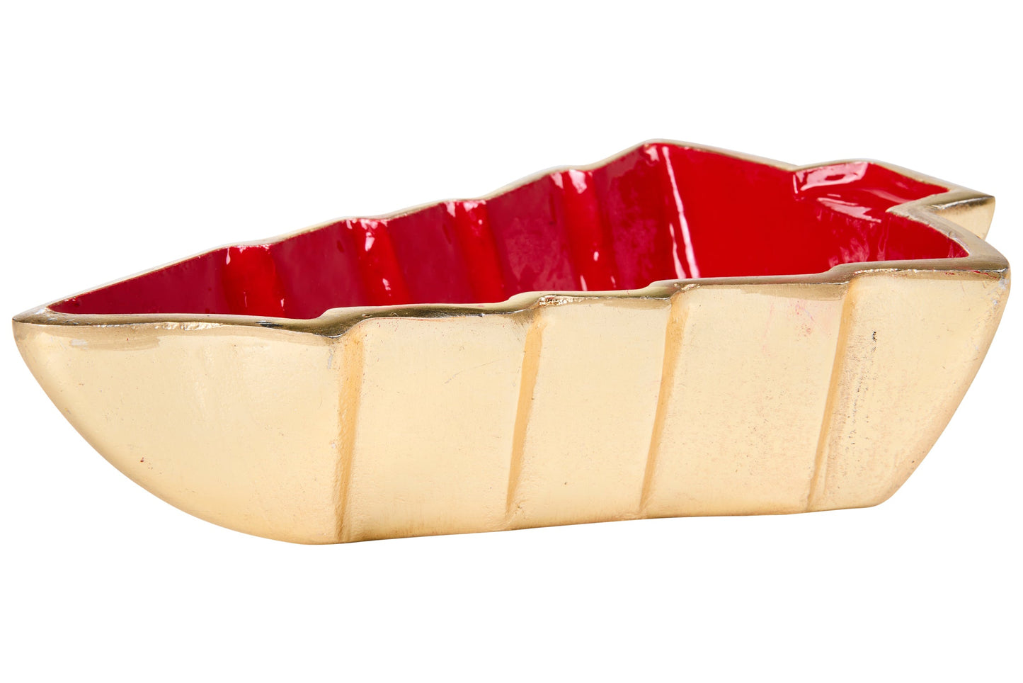 Champagne - Vassoio Albero Natale Smaltato Rosso Grusse