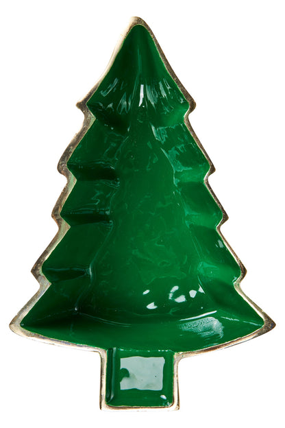 Champagne - Vassoio Albero Natale Smaltato Verde Kusse