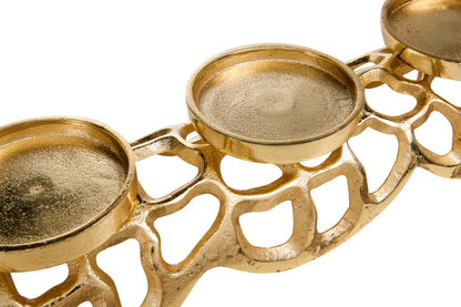 Champagne - Porta Candele 4 Posti Oro