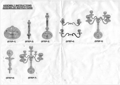 Champagne - Porta Candele Oro 5 Posti