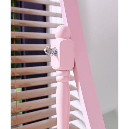 Specchio da pavimento ovale in legno a tutta lunghezza, girevole e regolabile, GTU Furniture