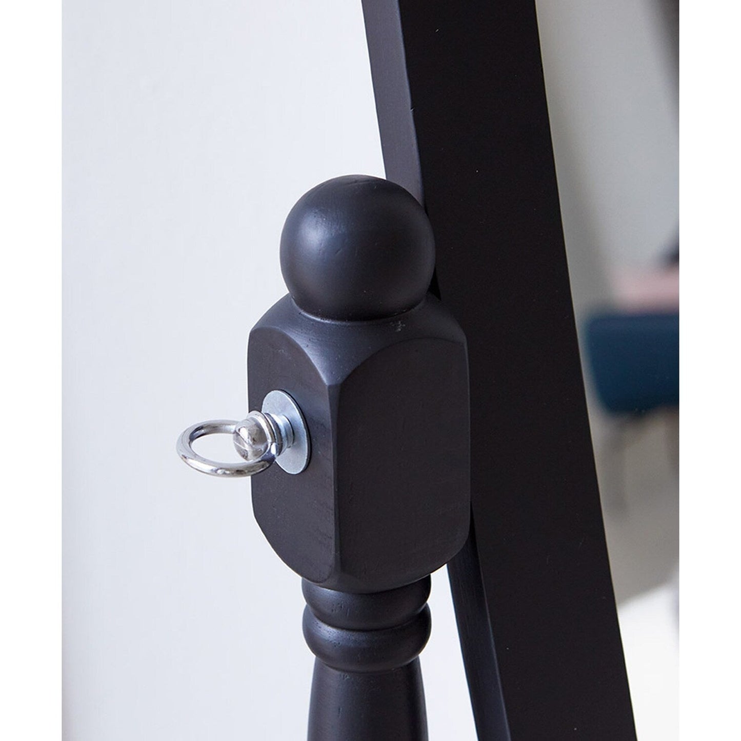 Specchio da pavimento ovale in legno a tutta lunghezza, girevole e regolabile, GTU Furniture