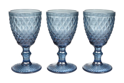 Winston - Calice Vino In Vetro Blu