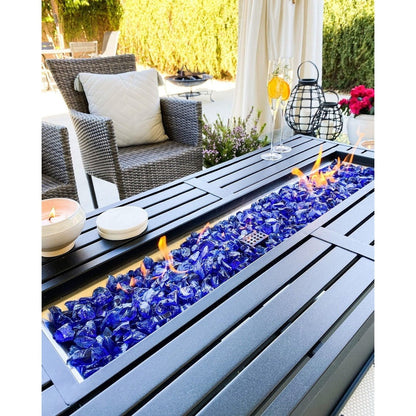 Set da conversazione per patio esterno Gariau in rattan/vimini da 13 pezzi con 2 tipi di tavoli per braciere a gas di Havenside Home