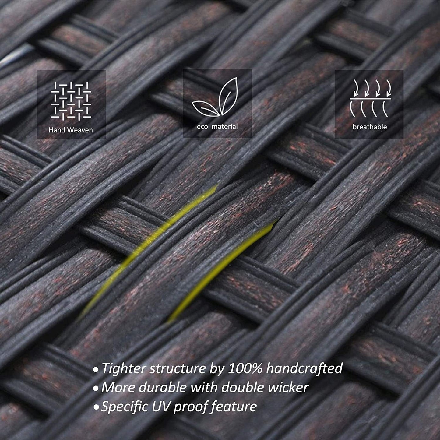 Set da conversazione per patio esterno Gariau in rattan/vimini da 13 pezzi con 2 tipi di tavoli per braciere a gas di Havenside Home