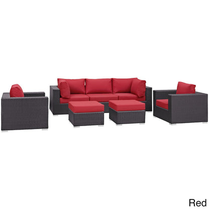 Set da esterno in rattan sintetico Bocabec (set da 7 pezzi) di Havenside Home