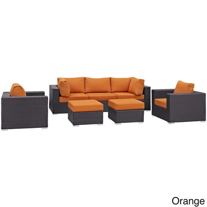 Set da esterno in rattan sintetico Bocabec (set da 7 pezzi) di Havenside Home