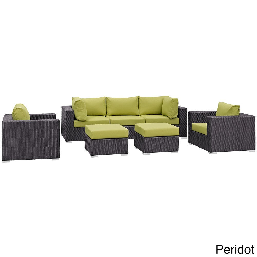 Set da esterno in rattan sintetico Bocabec (set da 7 pezzi) di Havenside Home