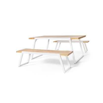 Set da picnic da esterno Gaylor in legno di acacia da 3 pezzi di Christopher Knight Home