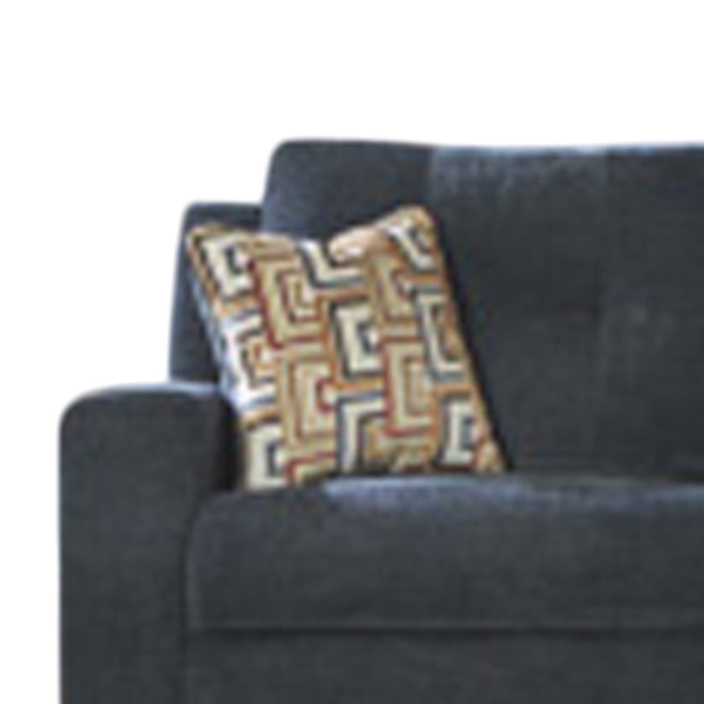 Divano reclinabile manuale Genna, poliestere blu navy, 2 cuscini, 87 pollici