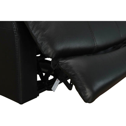 Poltrona reclinabile elettrica con poggiatesta regolabile in vera pelle e poggiapiedi estensibile, reclinabile a gravità zero