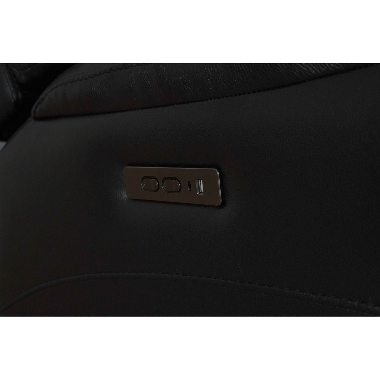 Poltrona reclinabile elettrica con poggiatesta regolabile in vera pelle e poggiapiedi estensibile, reclinabile a gravità zero