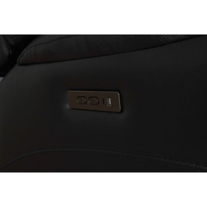 Poltrona reclinabile elettrica con poggiatesta regolabile in vera pelle e poggiapiedi estensibile, reclinabile a gravità zero