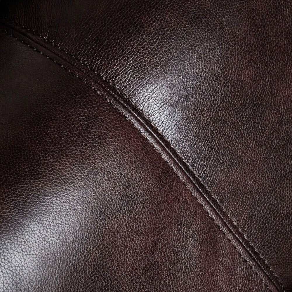 Poltrona reclinabile elettrica con poggiatesta regolabile in vera pelle e poggiapiedi estensibile, reclinabile a gravità zero