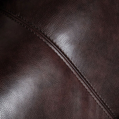 Poltrona reclinabile elettrica con poggiatesta regolabile in vera pelle e poggiapiedi estensibile, reclinabile a gravità zero