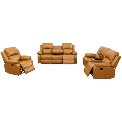 Set di divani da soggiorno Ginger in semi-PU e PVC, 3 pezzi