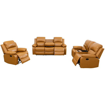 Set di divani da soggiorno Ginger in semi-PU e PVC, 3 pezzi