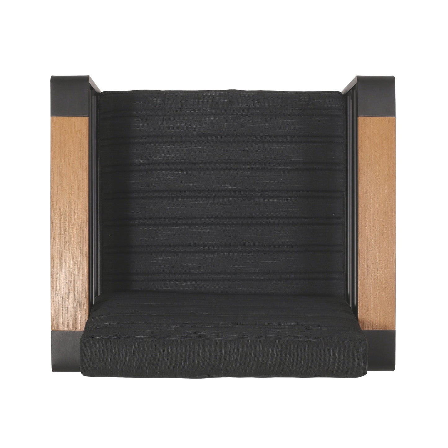 Poltrone da esterno Giovanna in alluminio con dettagli in finto legno (set da 2) di Christopher Knight Home