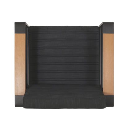 Poltrone da esterno Giovanna in alluminio con dettagli in finto legno (set da 2) di Christopher Knight Home