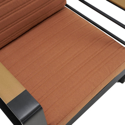 Poltrone da esterno Giovanna in alluminio con dettagli in finto legno (set da 2) di Christopher Knight Home