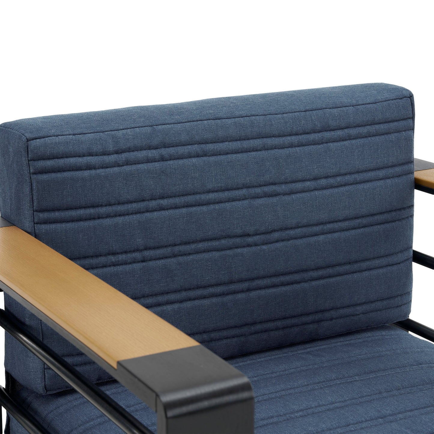 Poltrone da esterno Giovanna in alluminio con dettagli in finto legno (set da 2) di Christopher Knight Home