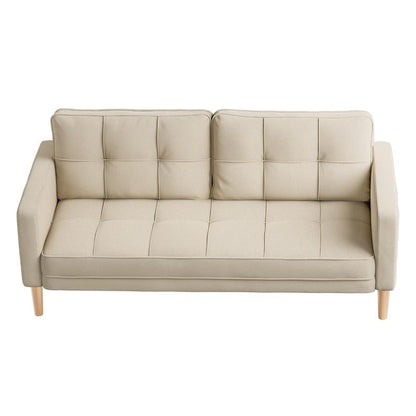 Divano moderno imbottito a 3 posti, divano trasformabile, divano letto con robuste gambe in legno per soggiorno