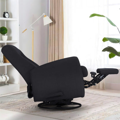 Poltrona reclinabile Glider, poltrona reclinabile a dondolo, poltrona reclinabile girevole, poltrona decorativa